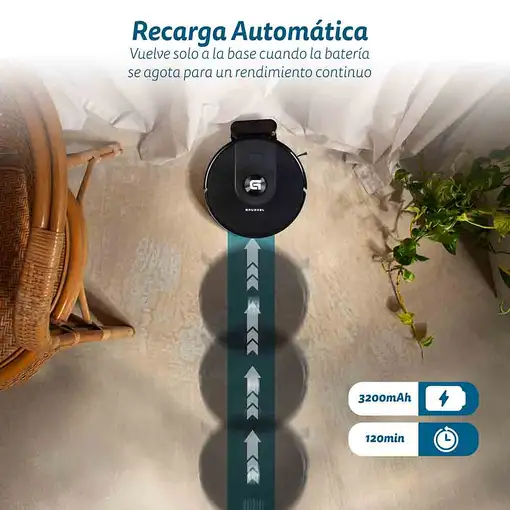 Grunkel I-DANCERTURBOLASER aspiradora robotizada 0,25 L Negro