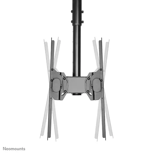 Neomounts NM-C440DBLACK Soporte de techo para doble monitor/TV 32-60'' - alt. 56-91