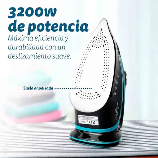 Plancha a vapor 3200 W Negro PL-3200ANODICED GRUNKEL