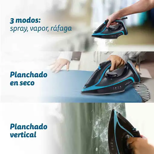 Plancha a vapor 3200 W Negro PL-3200ANODICED GRUNKEL
