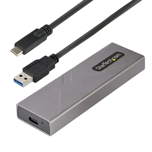StarTech.com Caja Externa de Aluninio USB-C 10Gbps a NVMe M.2 o SSD M.2 SATA - Sin