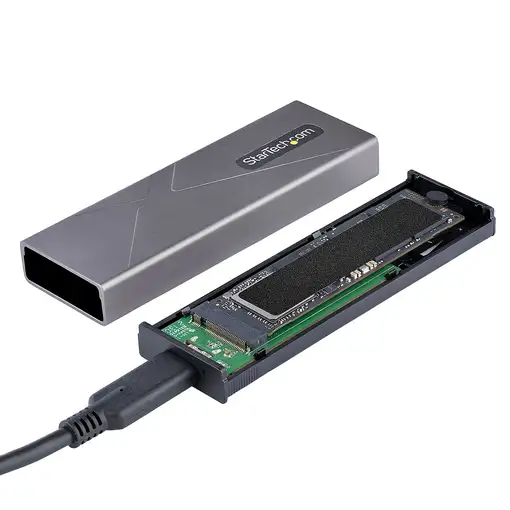 StarTech.com Caja Externa de Aluninio USB-C 10Gbps a NVMe M.2 o SSD M.2 SATA - Sin