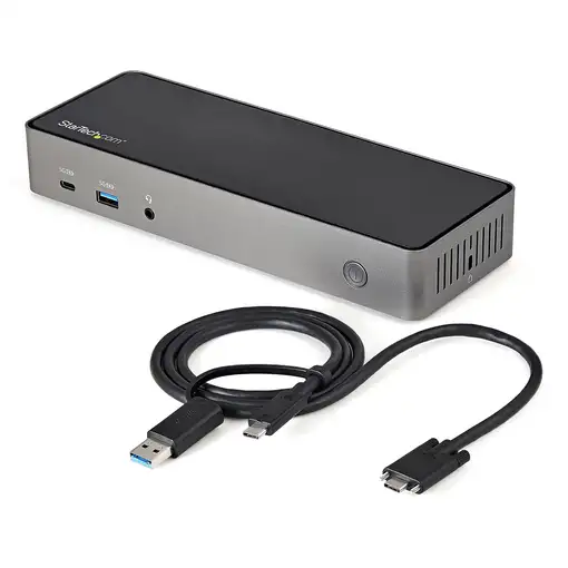 StarTech.com Docking Station USB-C y USB-A 10Gb - Replicador de Puertos Híbrido Un