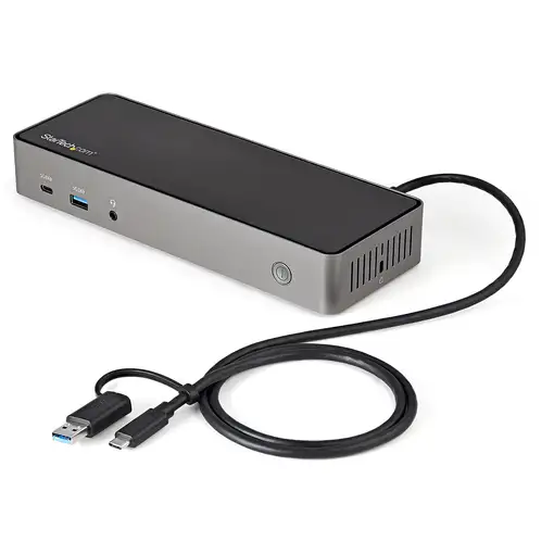 StarTech.com Docking Station USB-C y USB-A 10Gb - Replicador de Puertos Híbrido Un