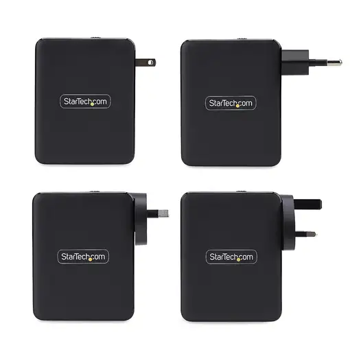 StarTech.com Cargador USB-C/USB-A de Pared GaN PD de 140W - 3x USB-C/1x USB-A - Ca