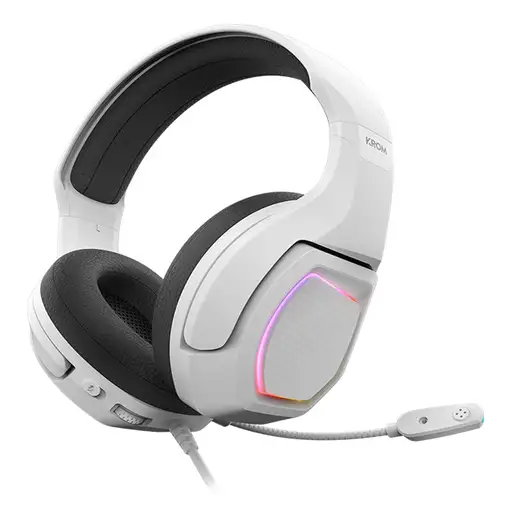 Krom Kopa 7.1 Auriculares Alámbrico Diadema Juego Negro, Blanco
