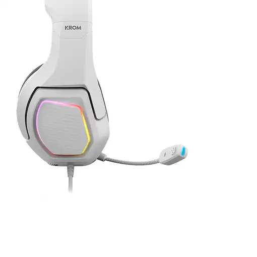 Krom Kopa 7.1 Auriculares Alámbrico Diadema Juego Negro, Blanco
