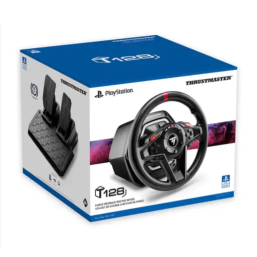 Thrustmaster T128 Negro USB Volante + Pedales Analógico PC, PlayStation 4, PlaySta