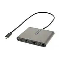 StarTech.com Adaptador USB-C a 4 Puertos HDMI - Tarjeta Gráfica y de Vídeo Externa
