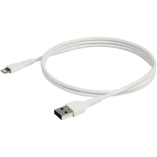 StarTech.com Cable Resistente USB-A a Lightning de 1 m Blanco - Cable de Alimentac
