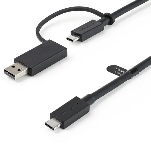 StarTech.com Cable USB-C de 1m con Llave Adaptador (Dongle) a USB-A - Cable Híbrid