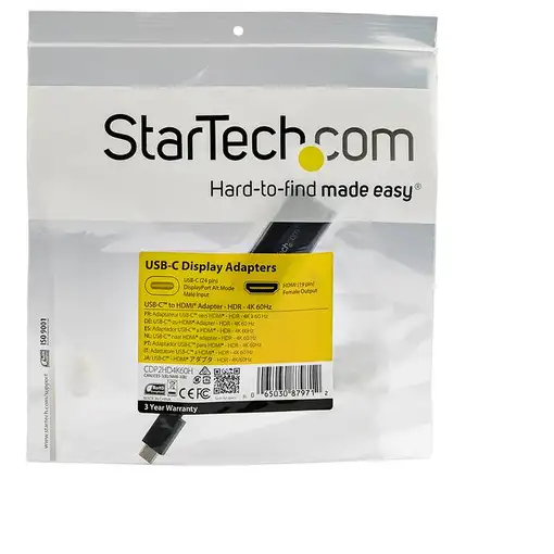 StarTech.com Adaptador USB-C a HDMI con HDR - 4K 60Hz - Negro