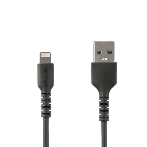 StarTech.com Cable Resistente USB-A a Lightning de 1 m Negro - Cable de Alimentaci