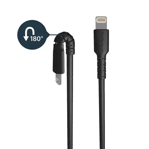 StarTech.com Cable Resistente USB-A a Lightning de 1 m Negro - Cable de Alimentaci