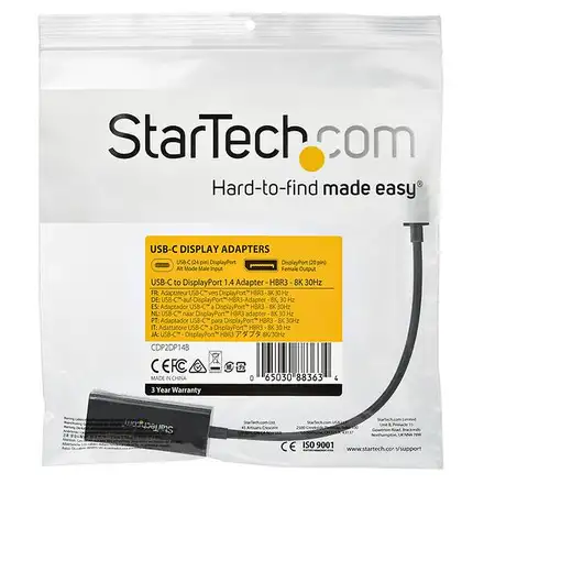 StarTech.com Adaptador Gráfico USB-C a DisplayPort - 8K 30Hz
