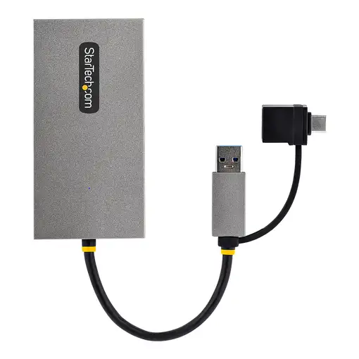 StarTech.com Adaptador de USB a HDMI Doble, USB A/C a 2 Pantallas HDMI (1x 4K30Hz,