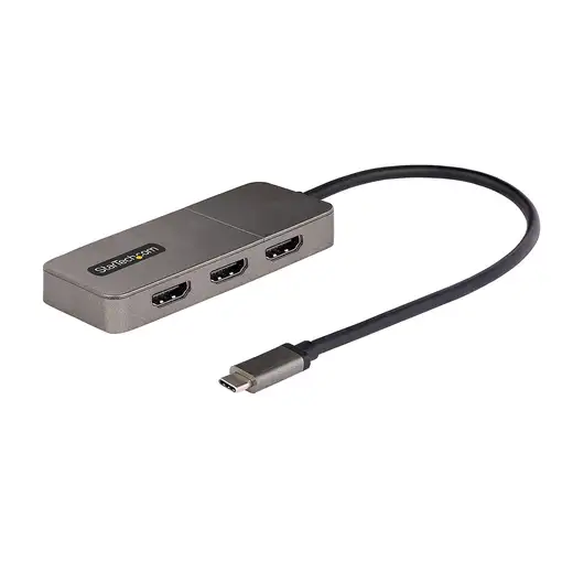 StarTech.com Adaptador USB-C de 3 Puertos Multimonitor - Hub MST USB Tipo C a 3 Pu