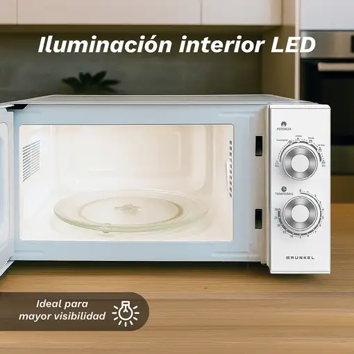 Microondas sin grill blanco, 25L, 900 W, MW-25MG GRUNKEL