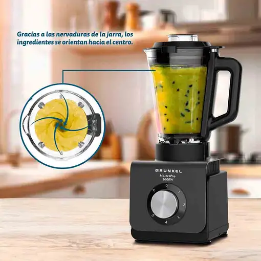 Batidora de vaso negra, 2000 W, jarra 1,5 L, BAT-2000MASTERPRO GRUNKEL