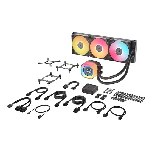 Corsair iCUE LINK TITAN 360 RX LCD Procesador Refrigerador de aire 12 cm Negro