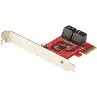 StarTech.com Tarjeta PCIe Controladora SATA de 4 Puertos - Tarjeta de Expansión PC