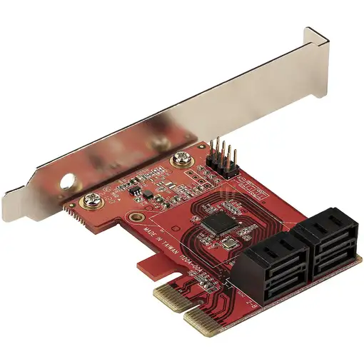 StarTech.com Tarjeta PCIe Controladora SATA de 4 Puertos - Tarjeta de Expansión PC
