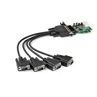 StarTech.com Tarjeta Adaptadora Serie PCI Express RS232 de 4 Puertos
