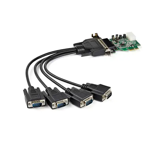 StarTech.com Tarjeta Adaptadora Serie PCI Express RS232 de 4 Puertos