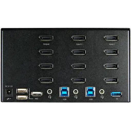 StarTech.com Switch Conmutador KVM de 2 Puertos DisplayPort 1.2 para 4 Monitores