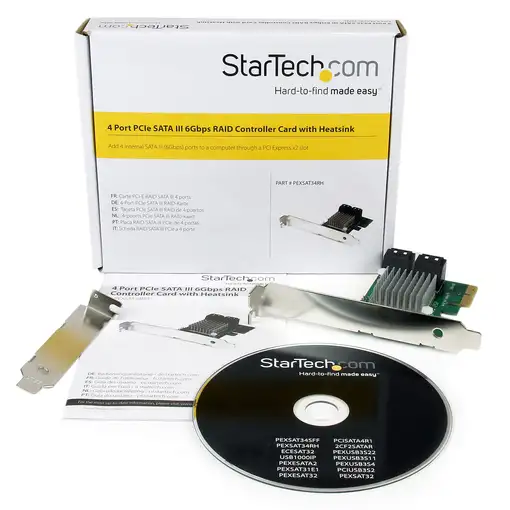 StarTech.com Tarjeta Controladora PCI Express 2.0 de 4 Puertos SATA III de 6Gbps