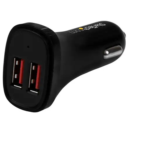 StarTech.com Cargador de Coche USB de Dos Puertos - 24W / 4,8A - Negro