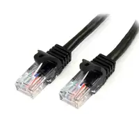 StarTech.com Cable de 3m Negro de Red Fast Ethernet Cat5e RJ45 sin Enganche