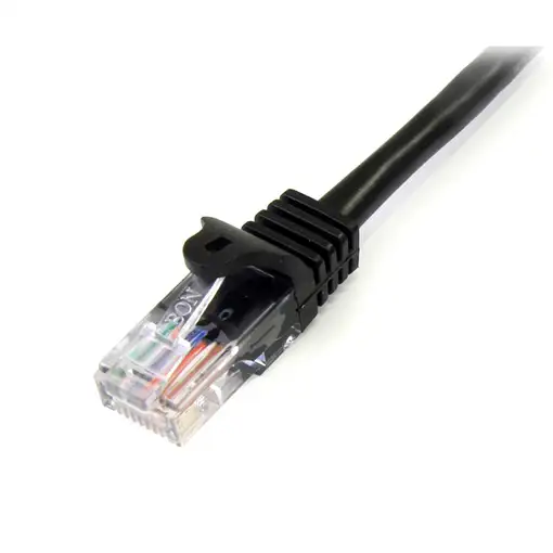 StarTech.com Cable de 3m Negro de Red Fast Ethernet Cat5e RJ45 sin Enganche