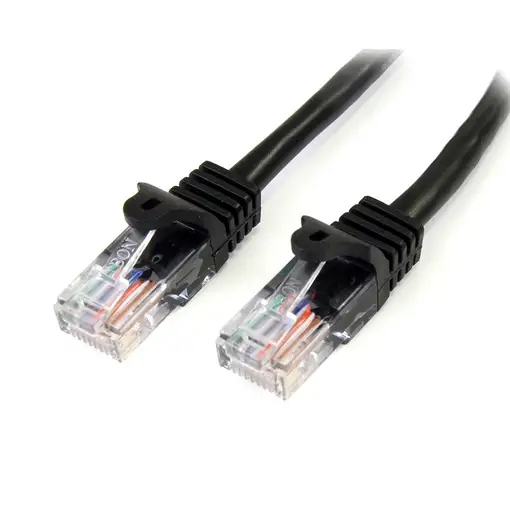 StarTech.com Cable de 3m Negro de Red Fast Ethernet Cat5e RJ45 sin Enganche