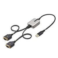 StarTech.com Cable Adaptador USB a 2 Puertos Serie de 60cm - Cable Conversor