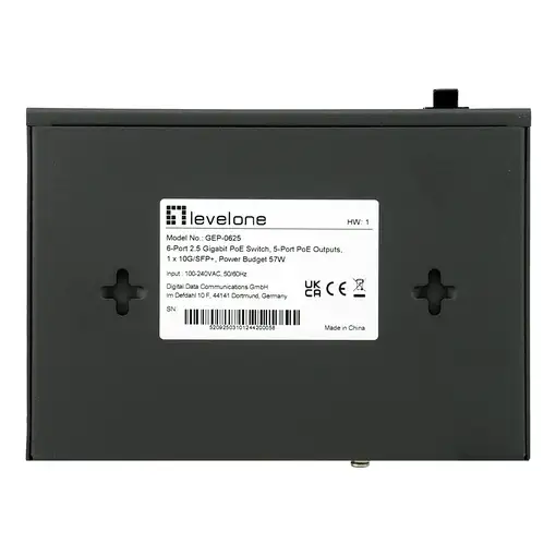 LevelOne GEP-0625 switch No administrado 2.5G Ethernet (100/1000/2500)