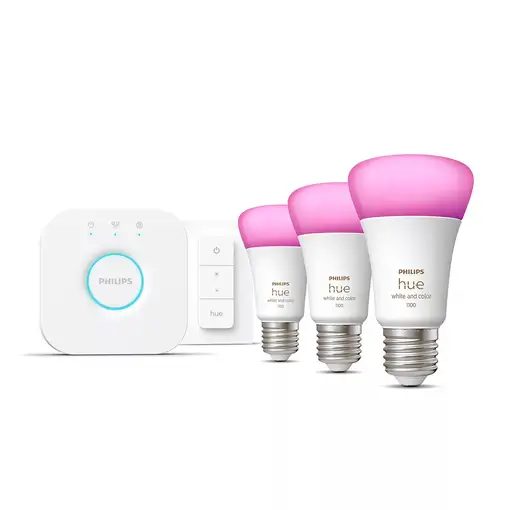 Philips Hue White and Color ambiance Kit de inicio: 3 bombillas inteligentes E27
