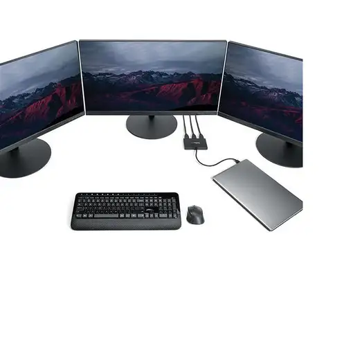 StarTech.com Adaptador Multimonitor de 3 Puertos - Divisor Splitter de Vídeo USB-C