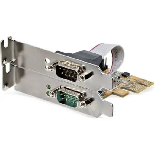 StarTech.com Tarjeta PCI Express Serie de 2 Puertos, Tarjeta de Interfaz PCIe a Se