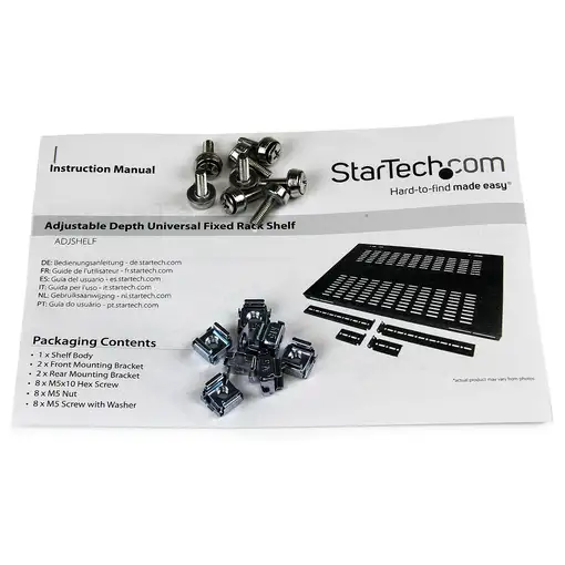 StarTech.com Estante Bandeja Fijo para Gabinete Rack de Servidores con Profundidad