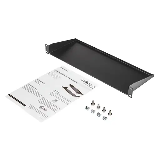 StarTech.com Bandeja Estante Fijo Voladizo Universal 1U de 19'' Pulgadas para Rack