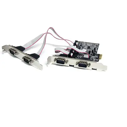 StarTech.com Tarjeta Adaptadora PCI Express PCIe de 4 Puertos Serie RS232 UART 165