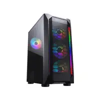 COUGAR CGR-5VM6B-MESH-G-RGB carcasa de ordenador Midi Tower Negro, Transparente