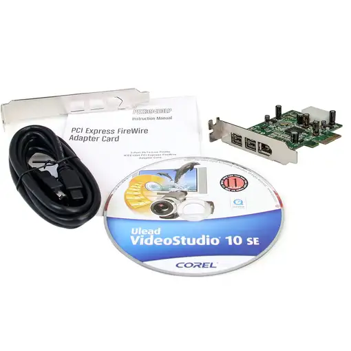 StarTech.com Adaptador Tarjeta FireWire PCI-Express Bajo Perfil de 2 Puertos F/W 8