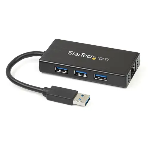 StarTech.com Hub USB 3.0 de Aluminio con Cable - 5Gbps - Concentrador de 3 Puertos