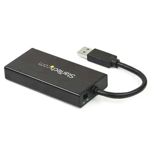 StarTech.com Hub USB 3.0 de Aluminio con Cable - 5Gbps - Concentrador de 3 Puertos