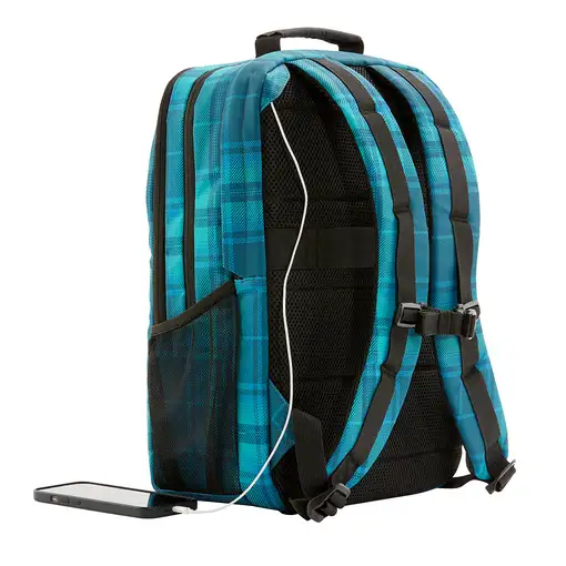 HP Mochila Campus XL con patrón de cuadros de tartán