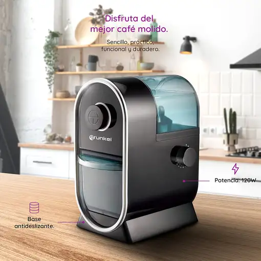Molinillo de café eléctrico negro, 120W, 60 g, MO-AROMA3 GRUNKEL