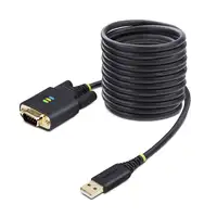 StarTech.com Cable Adaptador USB a Serie de 3m - Retención COM - FTDI - USB a DB9
