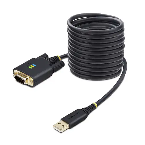 StarTech.com Cable Adaptador USB a Serie de 3m - Retención COM - FTDI - USB a DB9